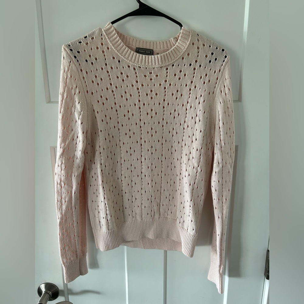 J. Crew Point Sur knit sweater. Size Medium.          Color - light pink.